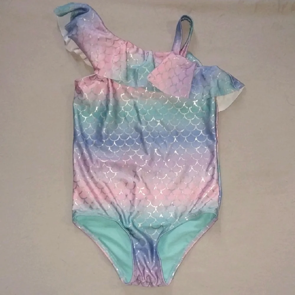 H&M Pastel Mermaid Scale Bathing Suit 5/6